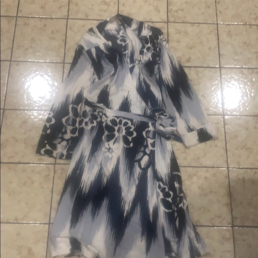 3 quarter sleeve wrap dress
